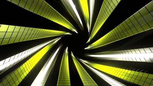 Multicolor Neon Cyberpunk Spiral Tunnel Background Vj Loop In HD