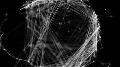 Digital plexus network data points and beams loop