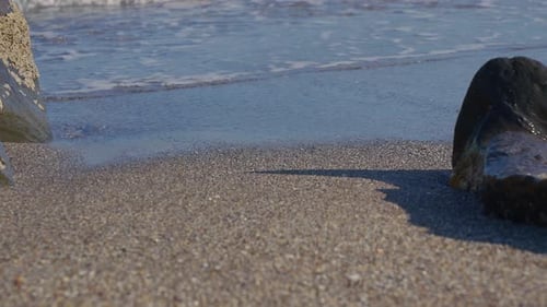 Detail of ocean waves at the beach