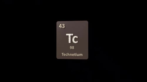 Animated 3D Technetium Element From Periodic Table