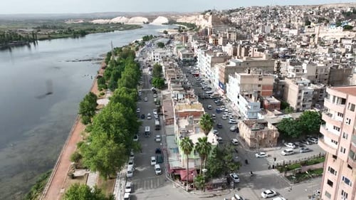 Sanliurfa, Birecik City Aerial View
