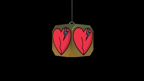 Animation mit kaputten Symbolen zum Valentinstag