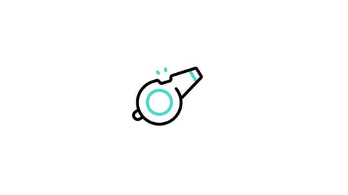 Animated Whistle Icon in Flat Line Art Style