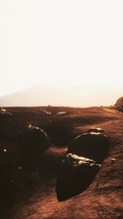 Rocky Dirt Road Under Sky