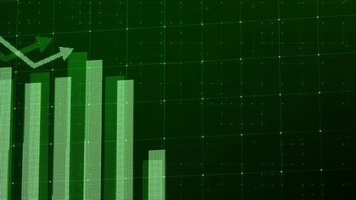 Negative Business Graph Report Animation Green Color