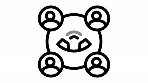 network line icon animation