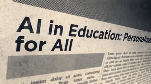 Ai In Education Personalized Learning For All Title On Newspaper Headline Style 02