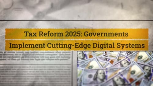 Tax Reform 2025 Governments Implement Cutting Edge Digital Systems New Newspaper Headline Titles