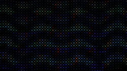 Abstract Glittering Grid Light Dots Animation