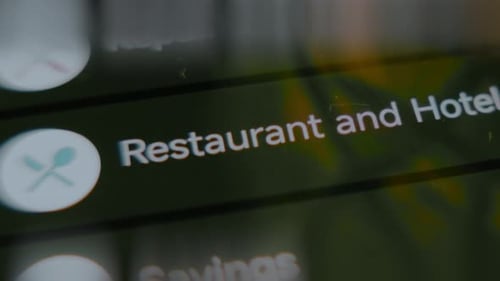 Categoria de restaurante e hotel no aplicativo Money Manager para rastrear despesas e orçamento