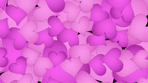 Pink Hearts Celebration Overlay Animation