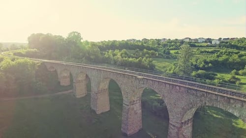 The Old Railroad Bridge Built in the Time of AustroHungarian Empire in Western Ukraine in Ternopil