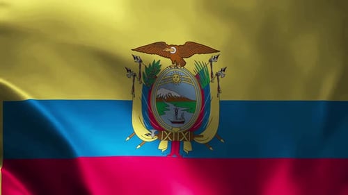 Ecuador Flag Animation Background