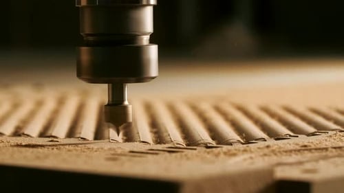 Close-up of needle for drilling on wood