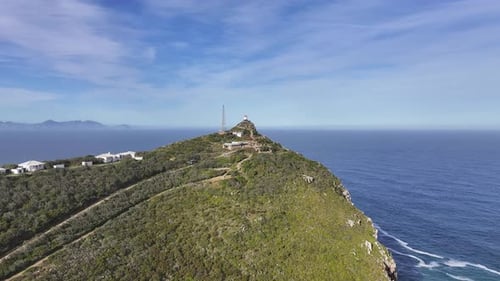 Cape Point Lighthouse At Cape Town In Western Cape South Africa.