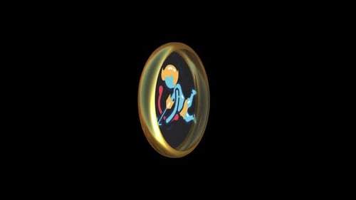 Animated Cupid Love Icon Badge Spinning