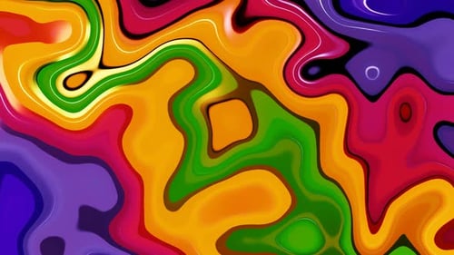 Vibrant Abstract Fluid Liquid Colorful Flowing Background Loop