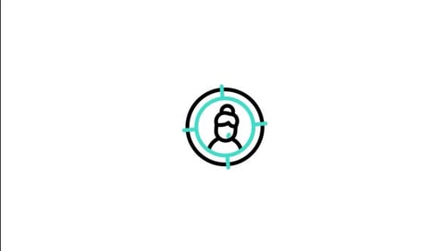 Animated Target Icon with Person for User Focus