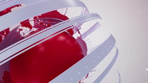 Modern Rotating World Globe News Broadcast Intro