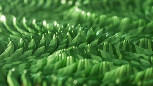 Abstract Wavy Green Closeup Background in a Seamless Loop