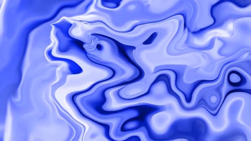Abstract Blue Liquid Flowing Seamless Loop Background