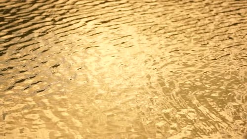 Sun Reflecting on Sparkling Sea Lake Water Surface Ocean at Sunset Sunrise Sunrays Flickering in