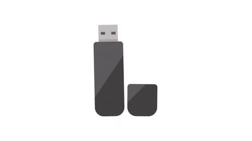 Minimalist USB Flash Drive Icon Reveals Connector