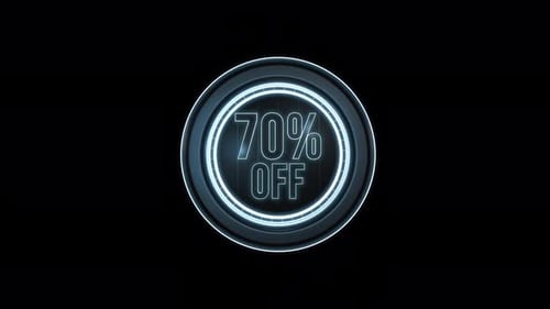Neon Futuristic Sale Discount Text Animation