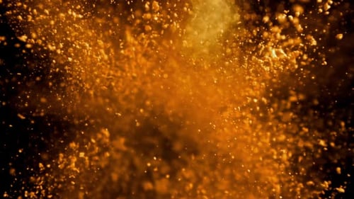 Explosión de polvo de color en cámara lenta