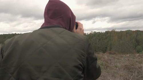 taking a photo in a Belgian nature reserve near Genk