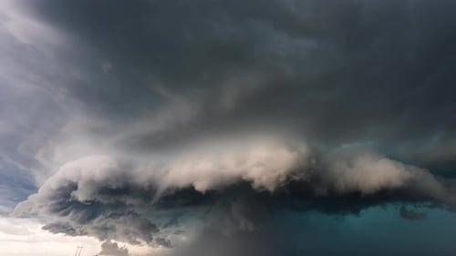 Dark Ominous Storm Clouds Gathering in the Sky