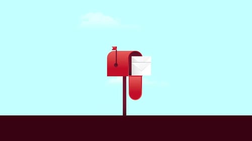 Minimalist Mailbox Letter Delivery Animation
