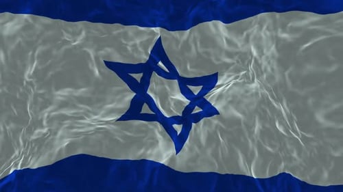Realistic Waving Israel Flag Background Video