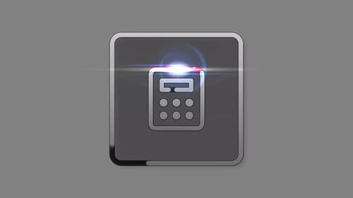 Modern Animated Calculator Icon Reveal for Business and Technology