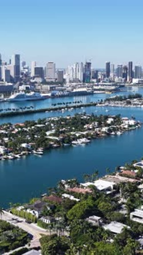 Miami Skyline At Miami In Florida United States.
