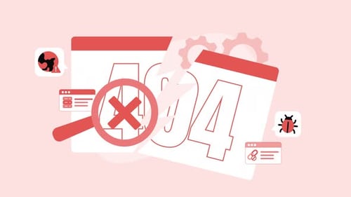 Fehlerhafte Seite 404-Fehler, Animation, Probleme mit der Website. Geeignet für Tech-Blogs, Webdesign, Fehler.