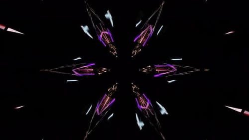 Boucle d'étoile pulsante au néon coloré