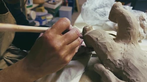 Ceramic Art Work In Studio Workshop 6