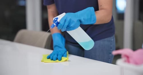 Adult Cleaning Table with Cloth and Spray Bottle