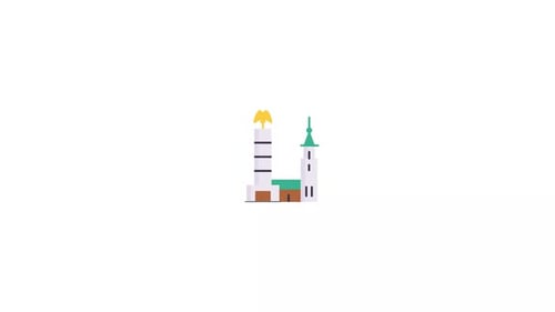 Animación de iconos de la ciudad de Ropczyce