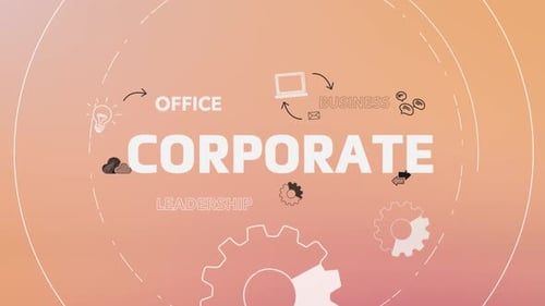 Infographic Multiple Titles With Icons Animation Information Corporate