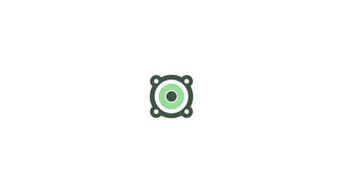 Modern Audio Speaker Icon with Pulsing Animation