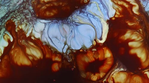 Swirling Brown, Blue, and White Abstract Colors