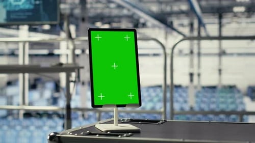 Close Up of Mockup Device in Data Center with Supercomputers Gear