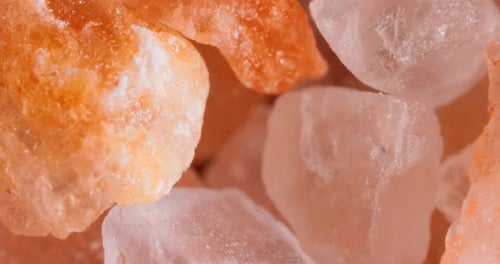 Himalayan pink salt Super Macro Close Up. Due mainly to marketing costs, pink Himalayan salt is up