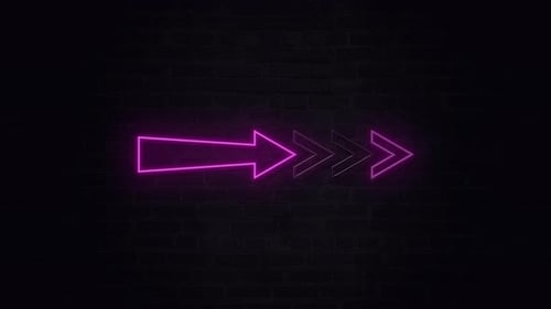 Neon Pink Fast Forward Arrow Loop Animation