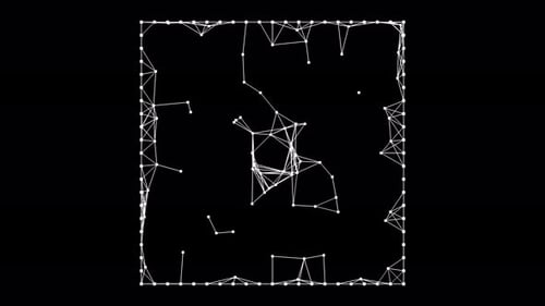 A Network of White Lines Links Various Points in a Dark Backdrop