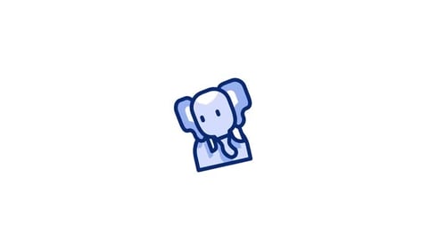 Animated Sketch Elephant Head Icon