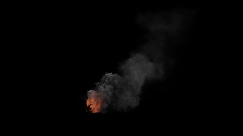 Realistic Fire and Smoke Explosion Burst Effect