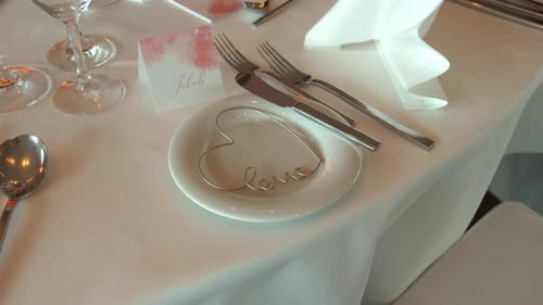 Wedding Table Setting with Place Card